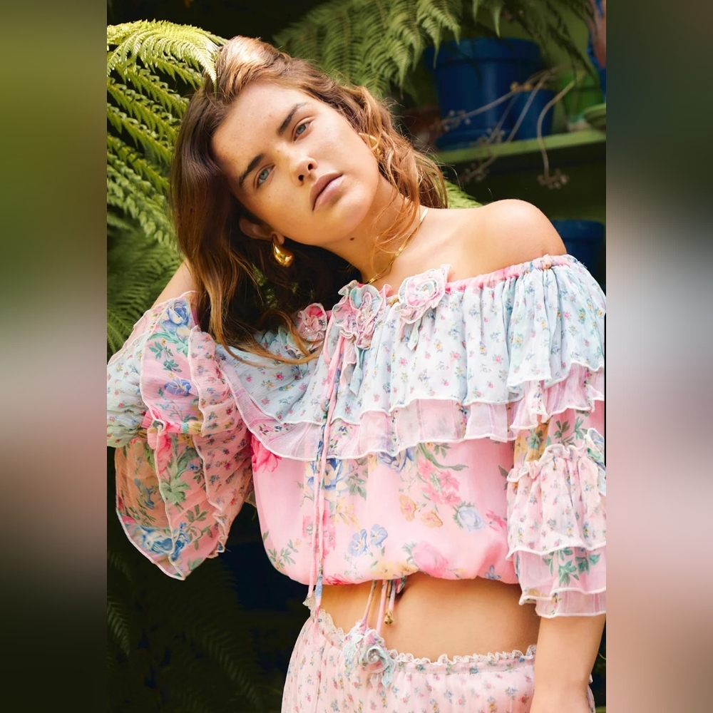 NWT Fillyboo Fontaine Off The Shoulder Blouse